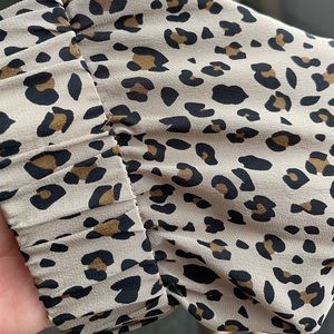 Jcrew Leopard Wide Leg Relaxed Silk Pants